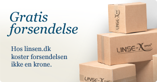Gratis forsendelse på kontaktlinser