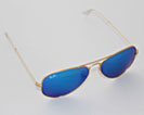 RayBan Aviator solbriller blå/guld RB3025 112/17