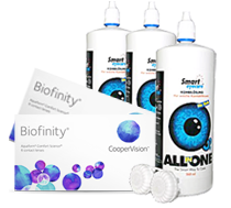 Tilbud | Biofinity månedslinser og alt-i-en væske til seks mdrs. forbrug