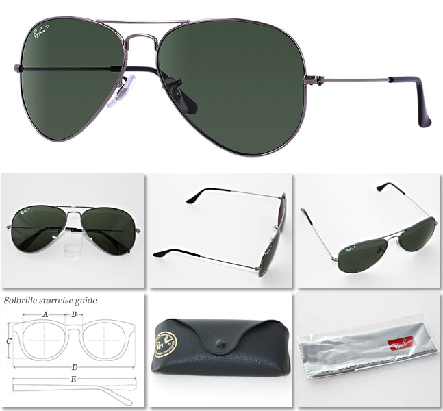 RayBan Aviator grå/sløv RB3025 solbriller
